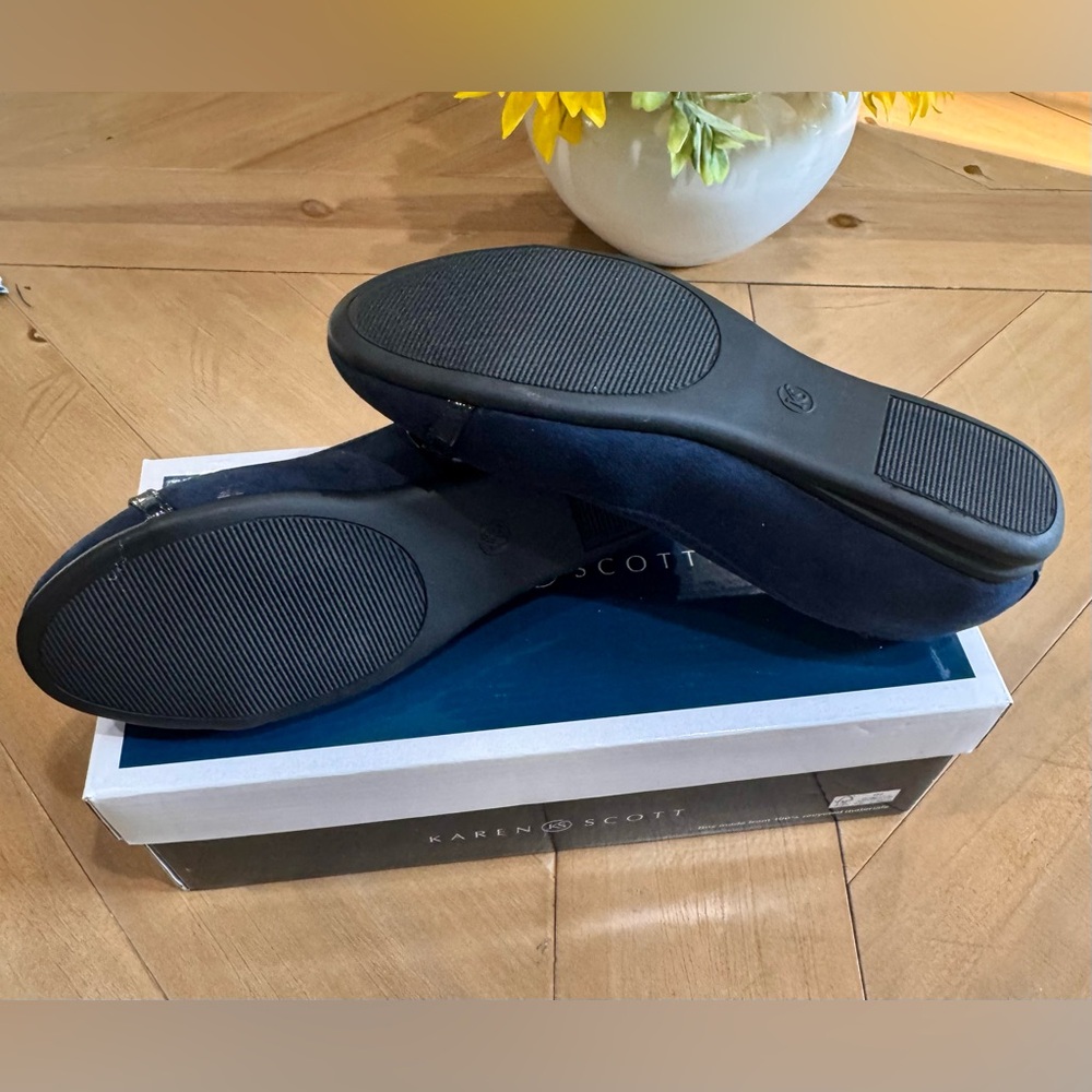 Karen Scott Womens Amandaa Neoprene Slip-on Ballet Flats - Picture 7 of 8